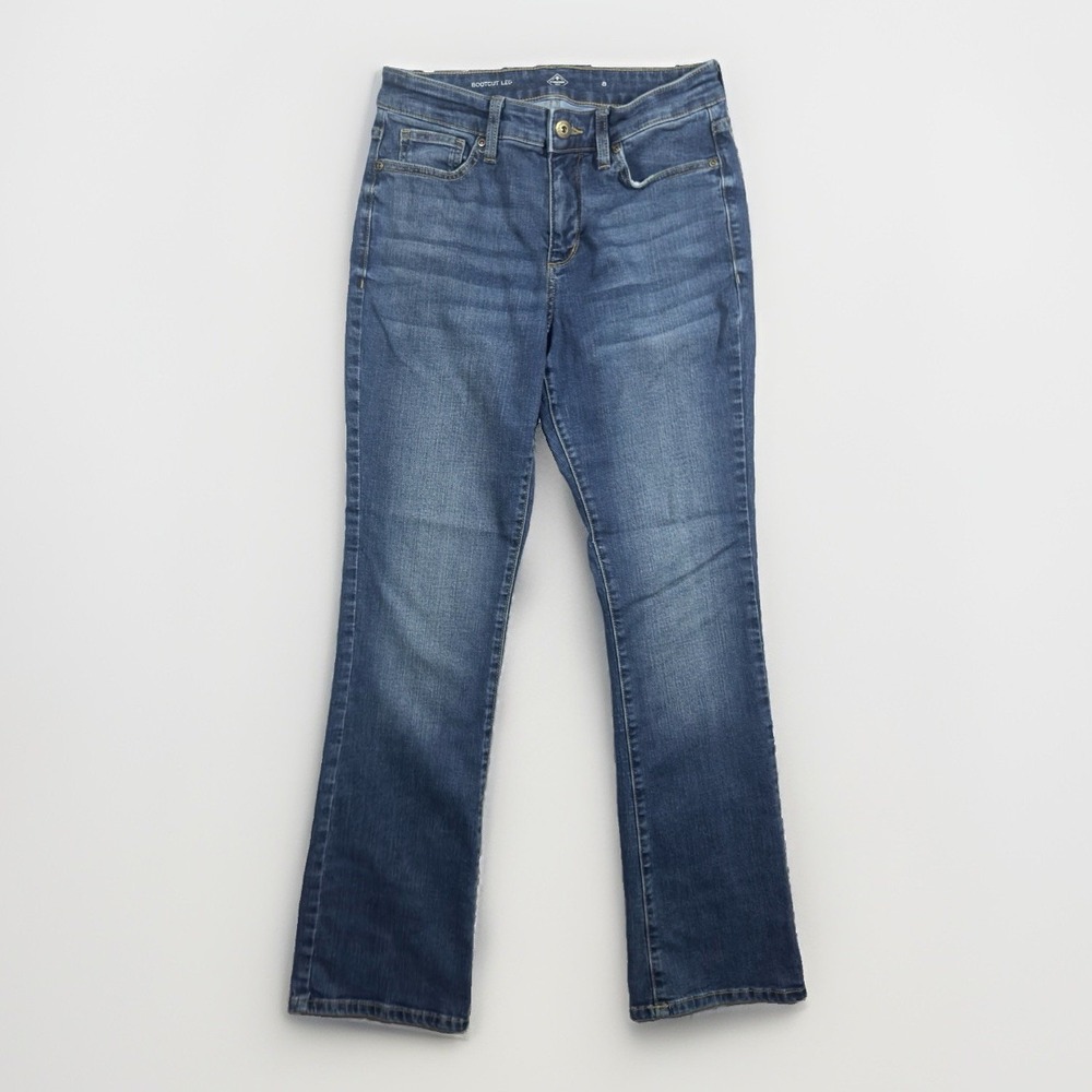 St. John's Bay Bootcut Jeans Womens Size 8 Medium Wash Stretch Classic Denim